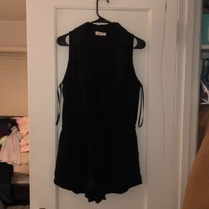 black romper, low in front